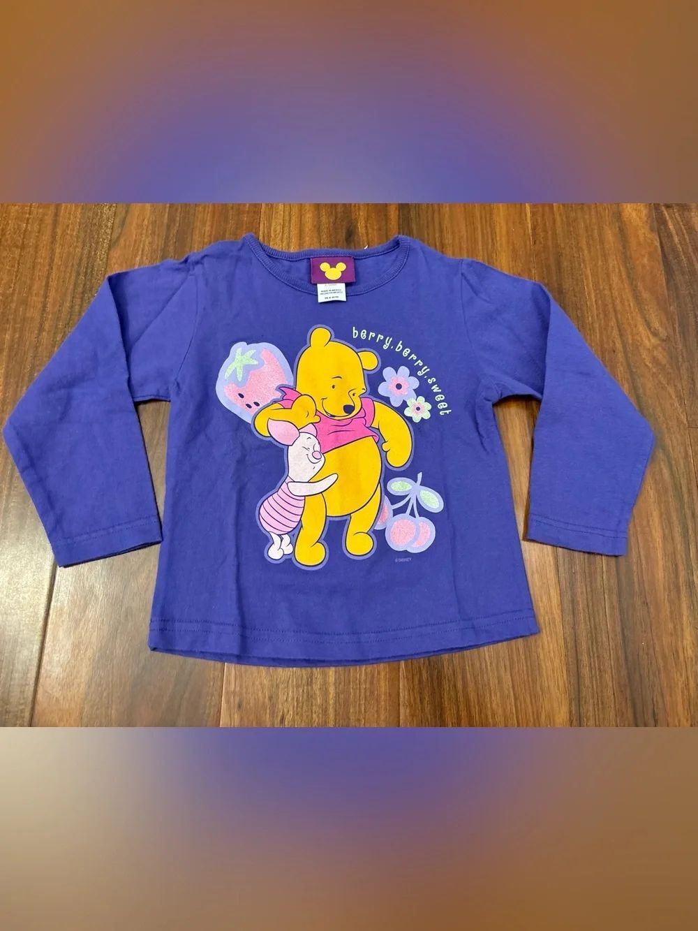 Disney Winnie the Pooh & Piglet Purple Long Sleeve Shirt